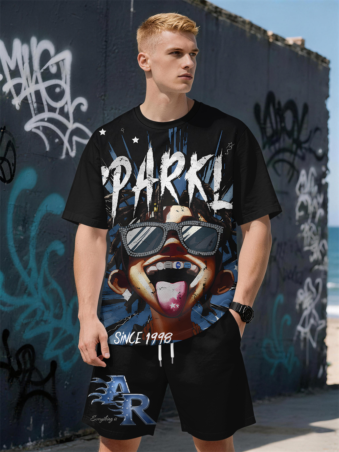 Street Fashion Style - 2026 Summer New Men's Short-Sleeved Set