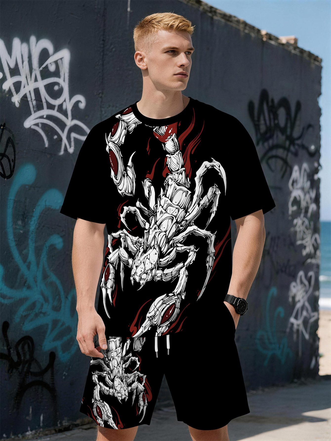 Street Fashion Style - 2026 Summer New Men's Short-Sleeved Set