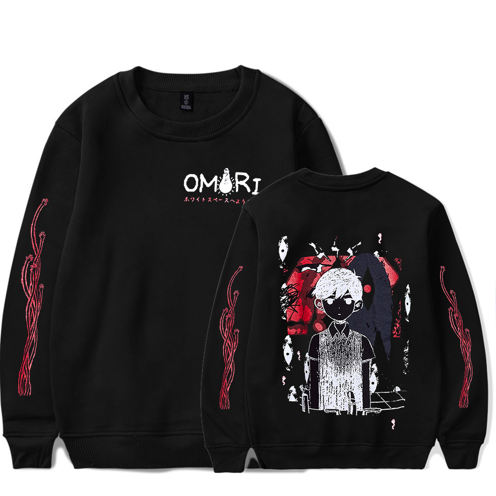 Graphic Hoodie Streetwear - 2023 Omori Red Space crew neck