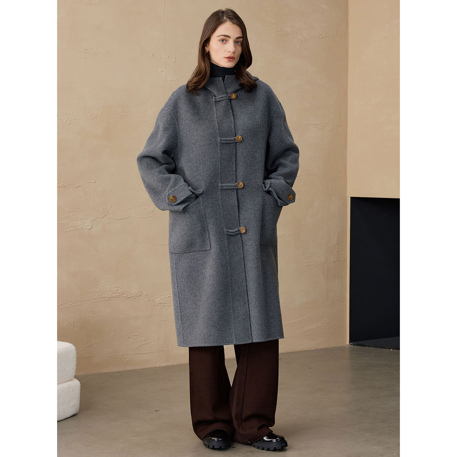 Street Fashion Jacket - Allingentle Women's Blazer Woolen Fashion Long