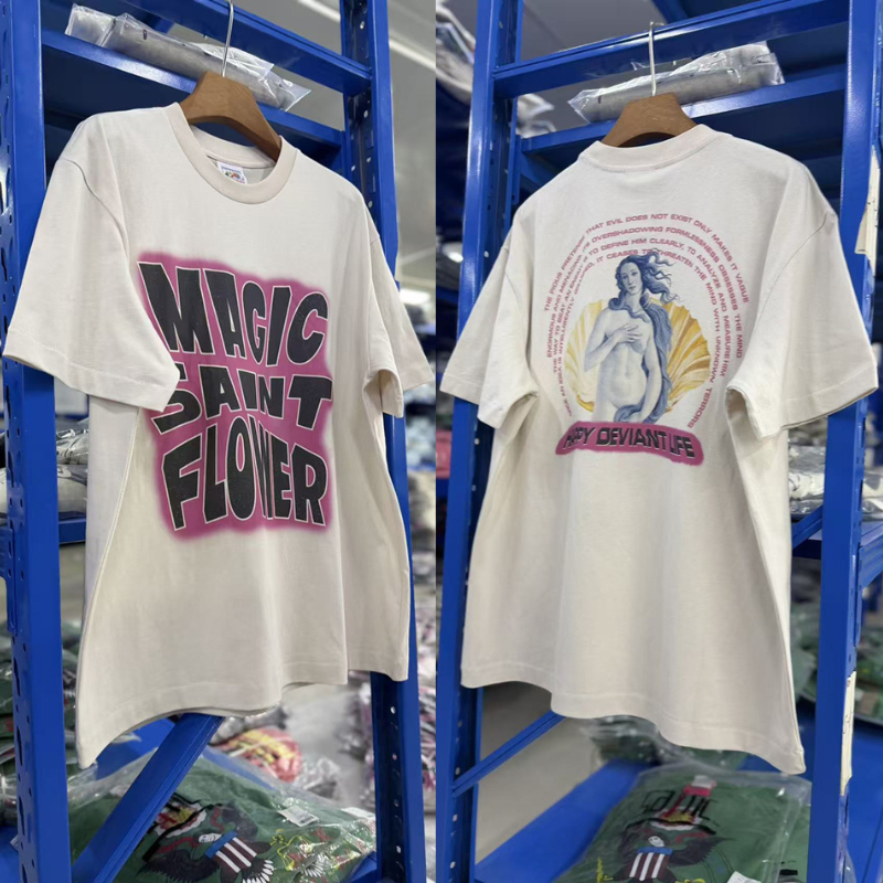 Street Fashion Logo - 2026ss Saint T-shirts Cartoon Graffiti Letters
