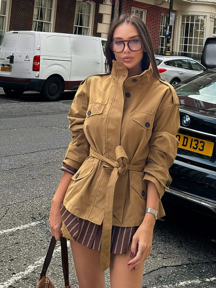 Street Fashion Jacket - HH Women 2-Piece Set Fashion Single-Breasted