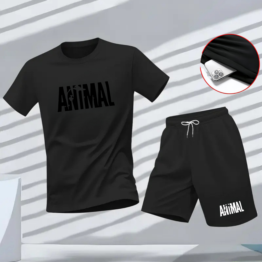 Street Fashion Style - Animal letter minimalist style fashionable men's