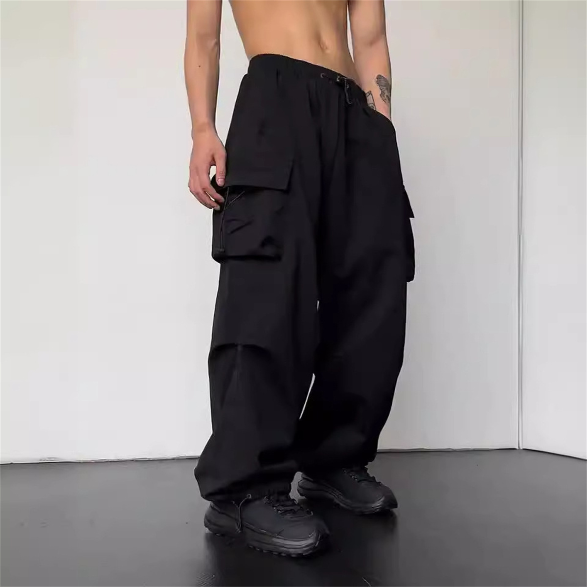 Techwear Pants Tactical - Black Men's Hip Hop Cargo Pants