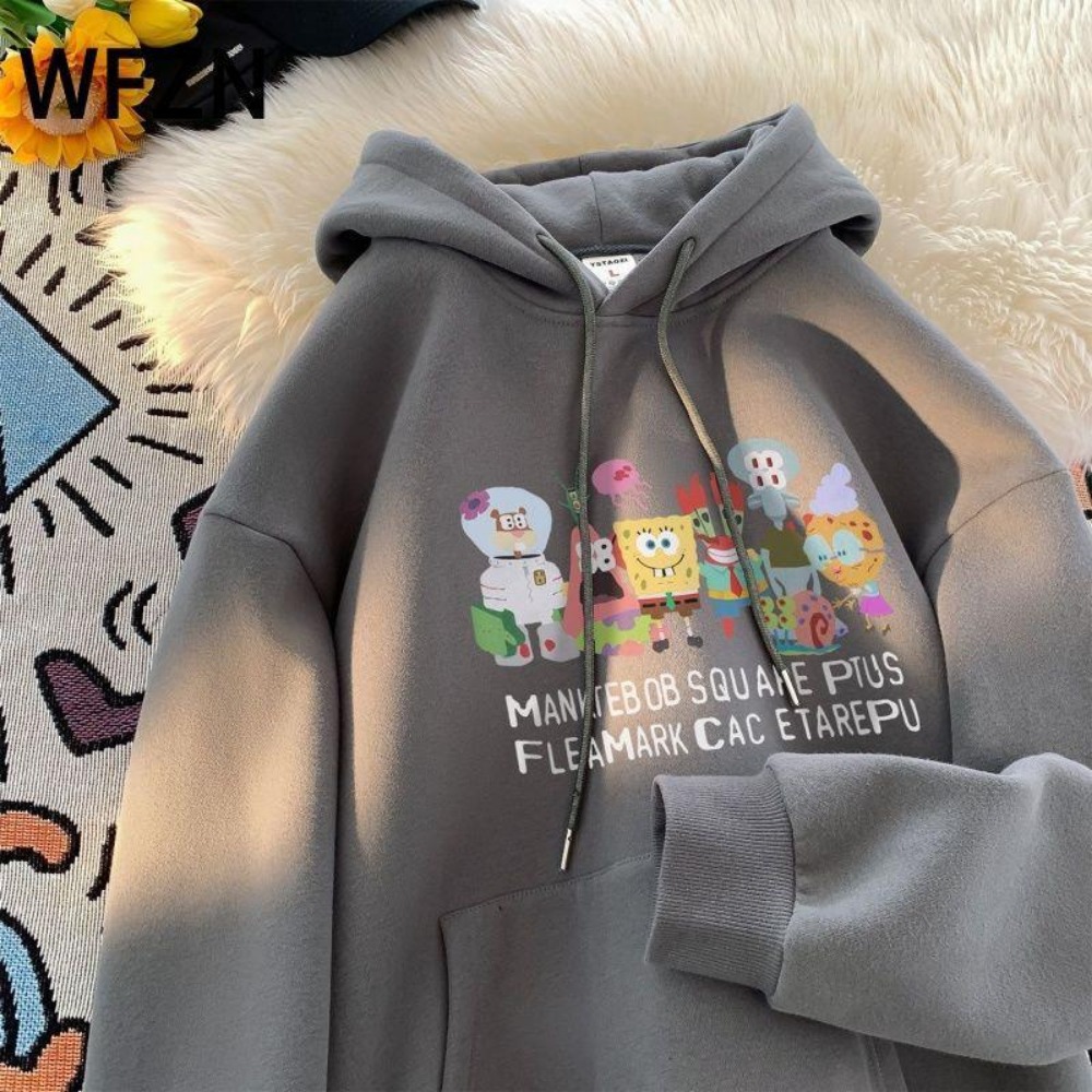Graphic Hoodie Streetwear - SpongeBob SquarePants Streetwear Hoodie Nickelodeon Graphic