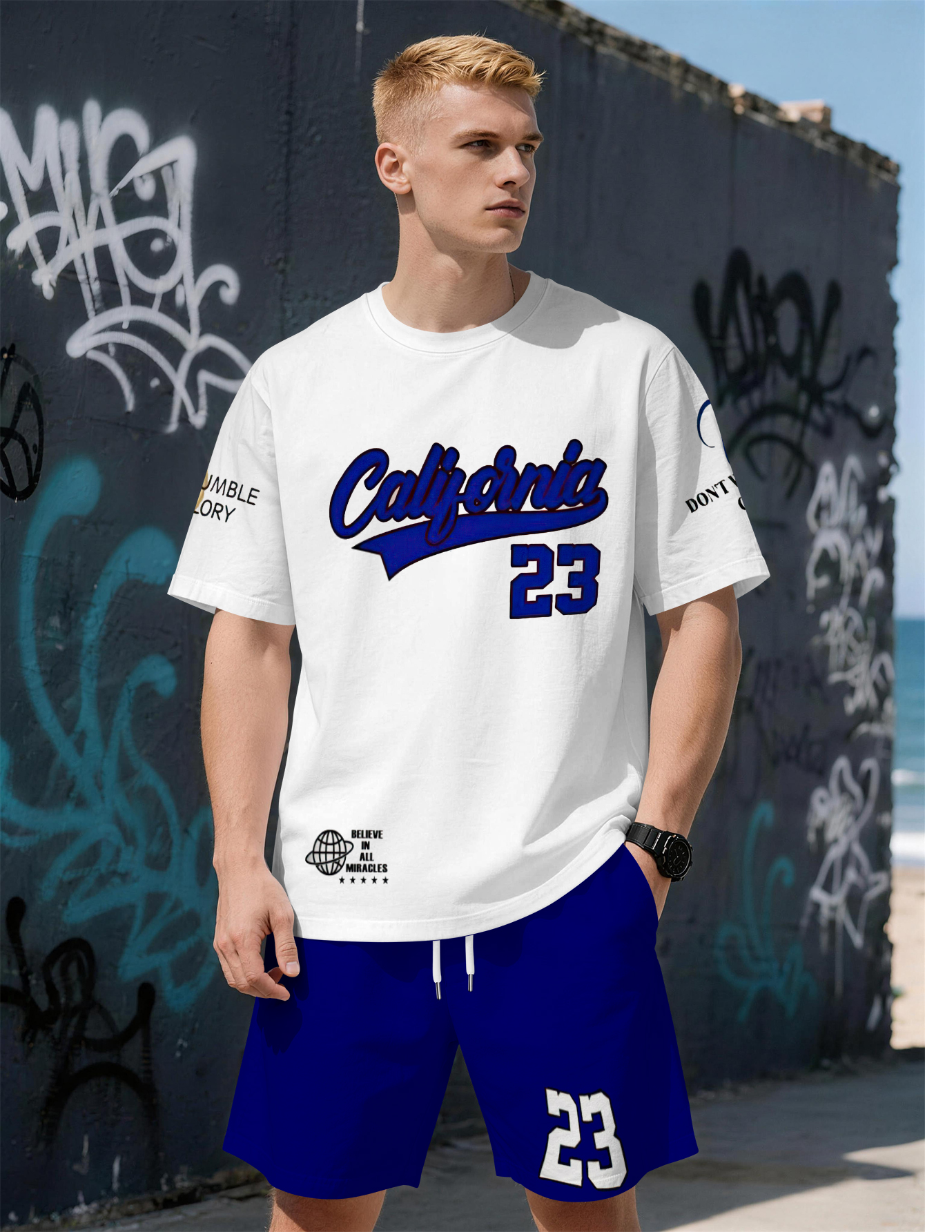 Street Fashion Style - 2026 Summer New Men's Short-Sleeved Set