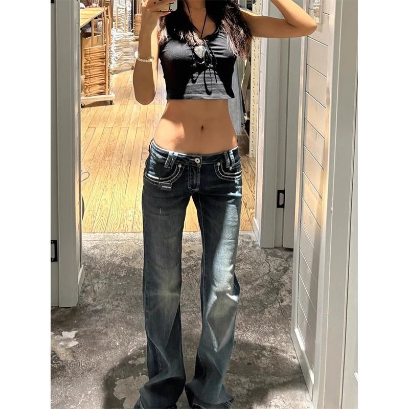 Bootcut Jeans Women Y2K Fashio - Street Fashion Week 评论和价格