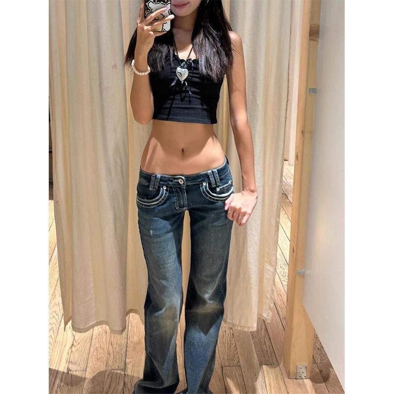 Bootcut Jeans Women Y2K Fashio - Street Fashion Week 评论和价格