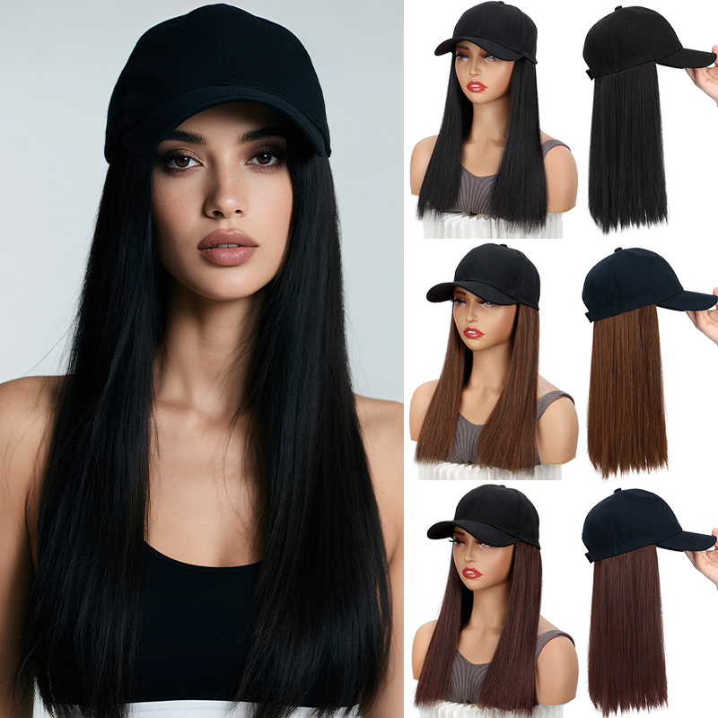 Fashion Black Wig Baseball Cap - Baseball Cap Fitted 评论和价格