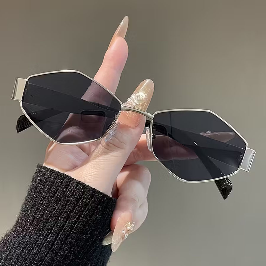 1 pair of irregular-frame tren - Street Fashion Pose 评论和价格