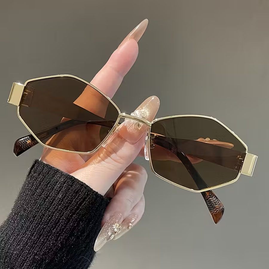 1 pair of irregular-frame tren - Street Fashion Pose 评论和价格