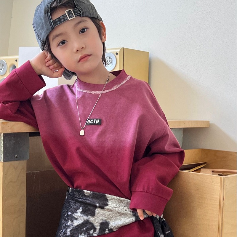 Boys Girls T-shirts 2025 Autum - Street Fashion Korean Girl 评论和价格