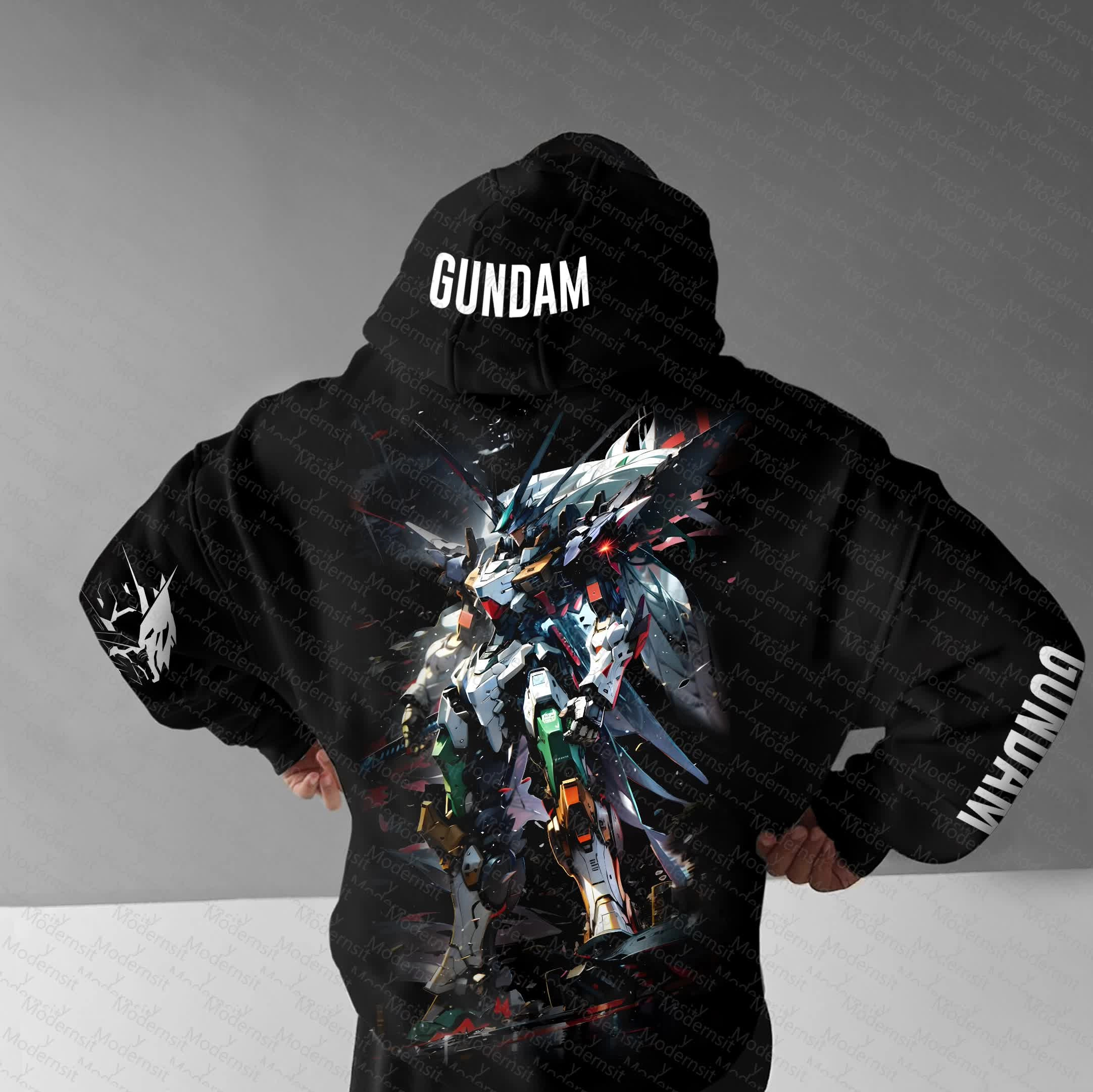 Men Women GUNDAM Anime Hoodie  - Graphic Hoodie Streetwear 评论和价格