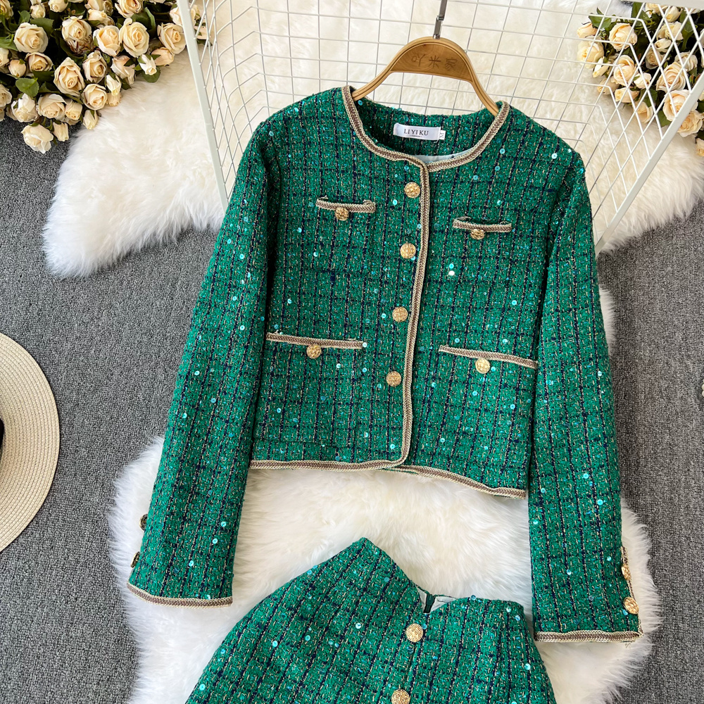 Autumn Winter Lady Two Piece O - Street Fashion Jacket 评论和价格