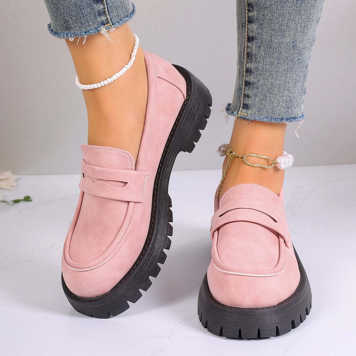 New Women's Solid Color Platfo - Street Fashion Walk 评论和价格