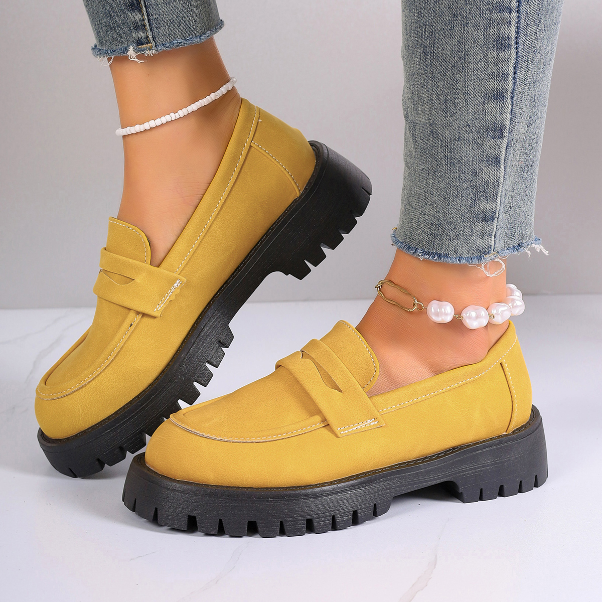 New Women's Solid Color Platfo - Street Fashion Walk 评论和价格