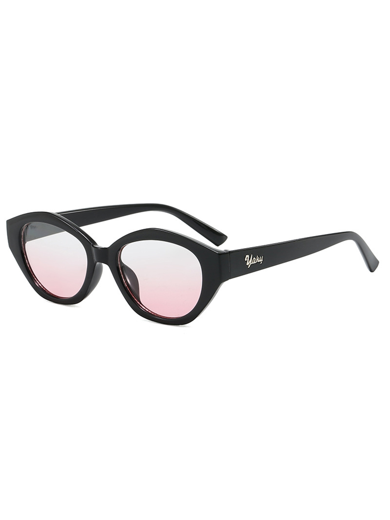 1Pc Niche Black Frame Pink Gra - Street Fashion Pose 评论和价格