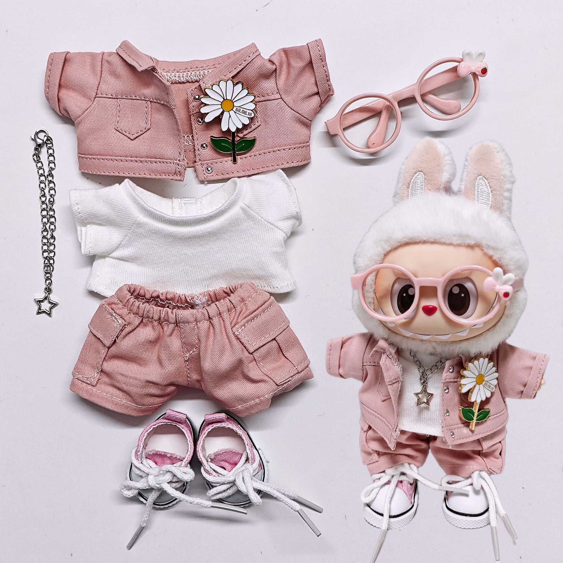 Labubu Pink Denim Jacket Outfi - Street Fashion Jacket 评论和价格