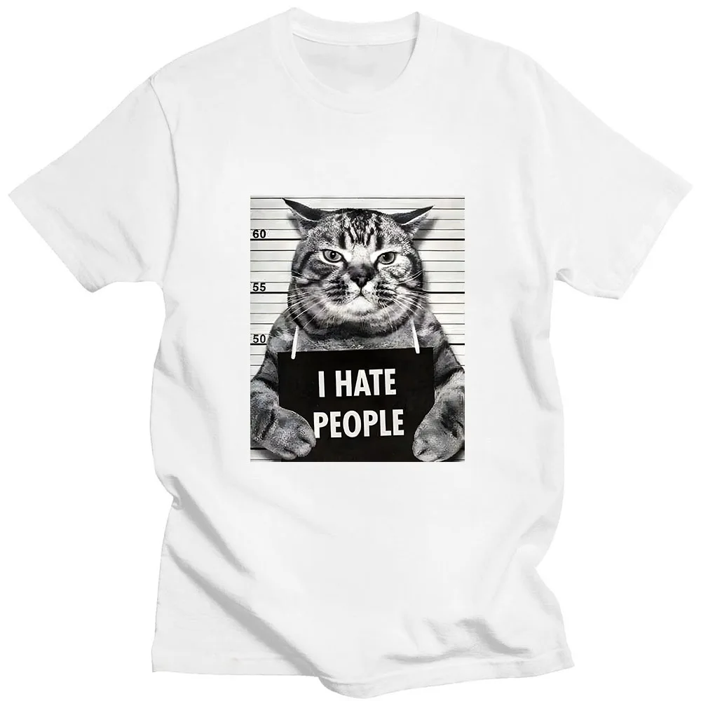 Asian sizeI Meow Print T-shirt - Street Fashion Asian 评论和价格