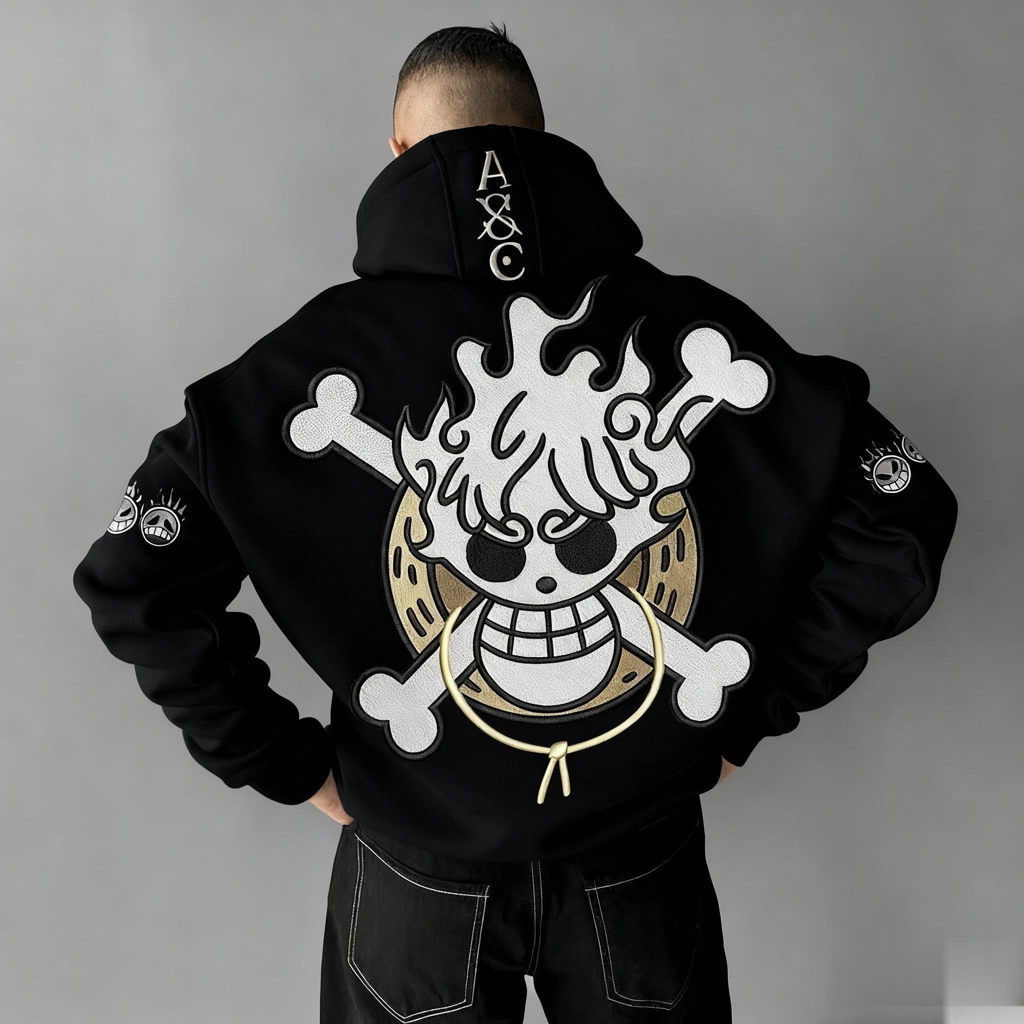 Oversized One Piece Anime Hood - Graphic Hoodie Streetwear 评论和价格