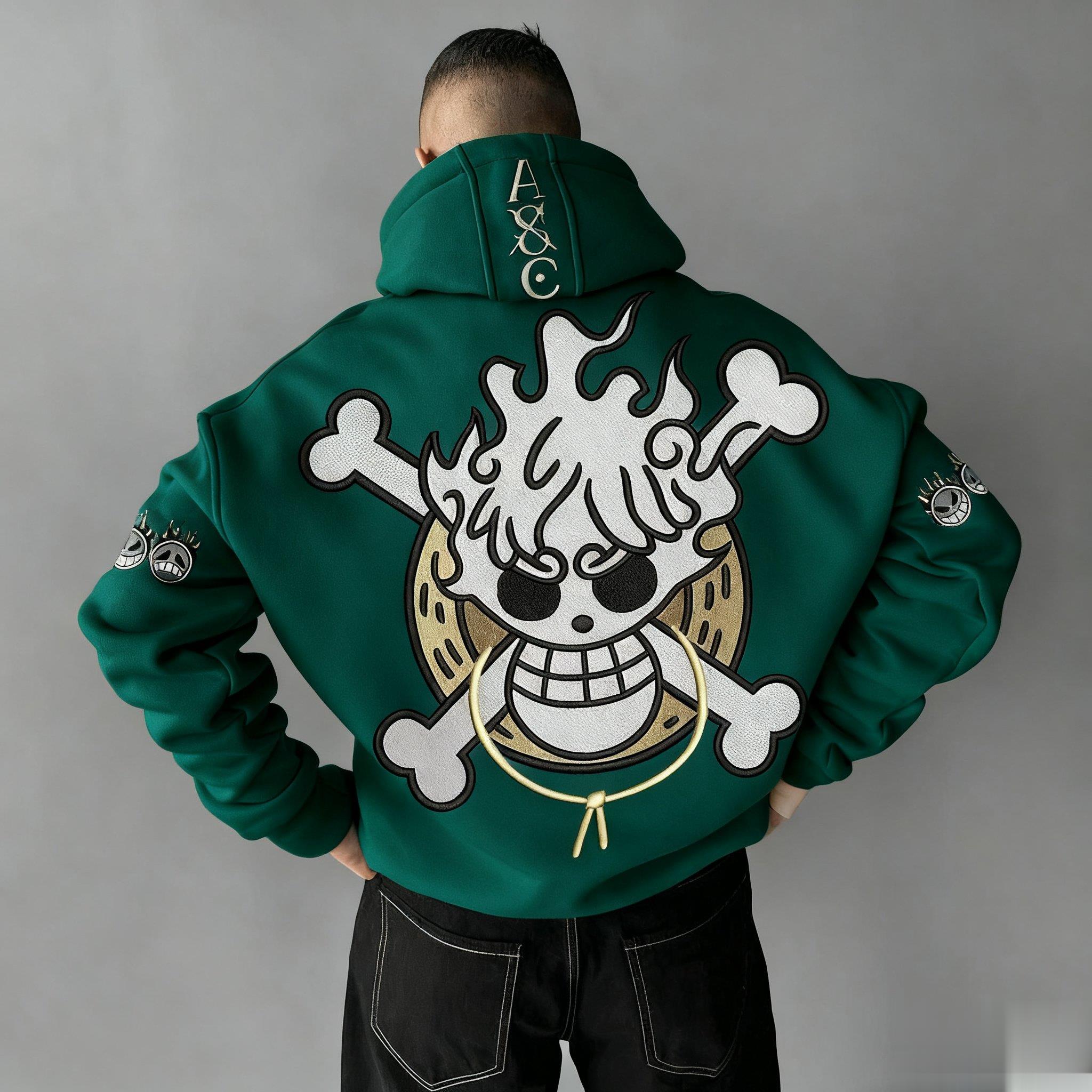 Oversized One Piece Anime Hood - Graphic Hoodie Streetwear 评论和价格