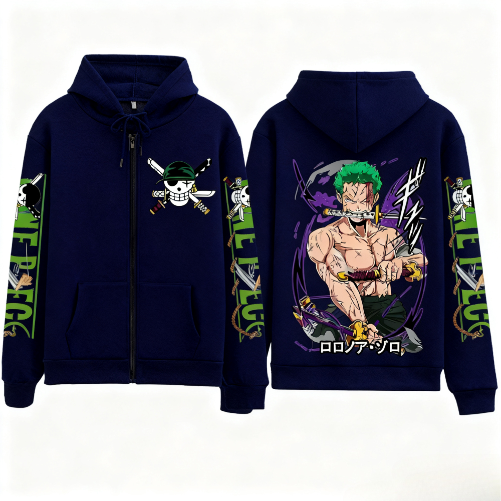 Streetwear One Piece Zoro Anim - Graphic Hoodie Streetwear 评论和价格