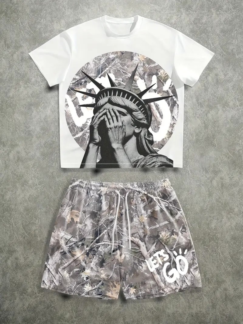 The 2026 Summer New men's Set  - Street Fashion Style 评论和价格