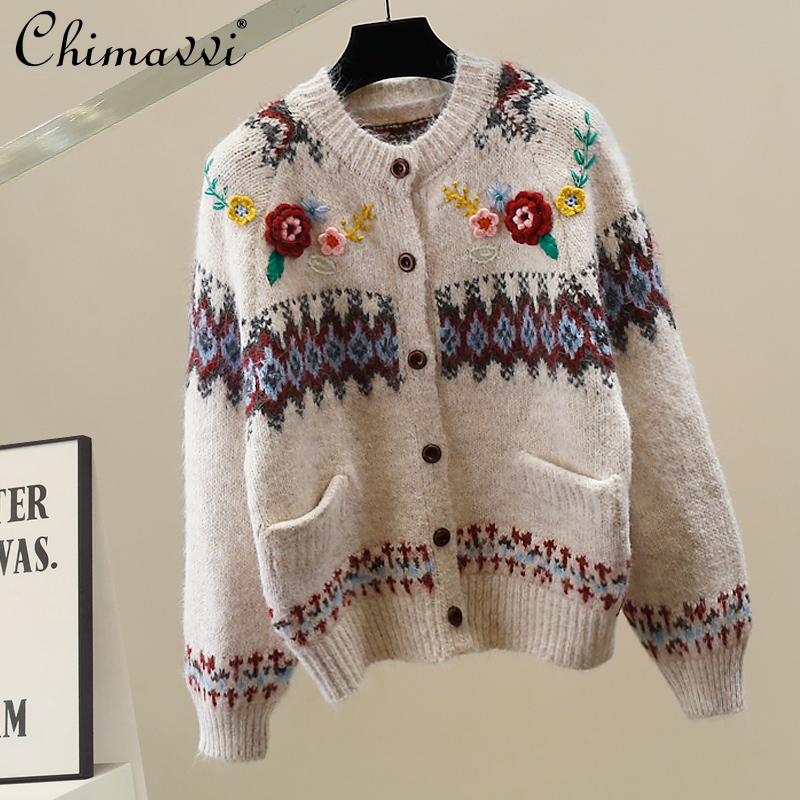 Korean Fashion Heavy 3D Flower - Street Fashion Korean Girl 评论和价格