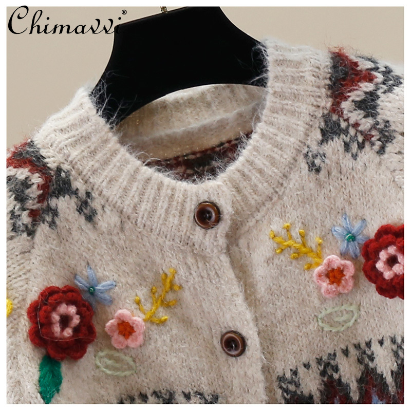 Korean Fashion Heavy 3D Flower - Street Fashion Korean Girl 评论和价格