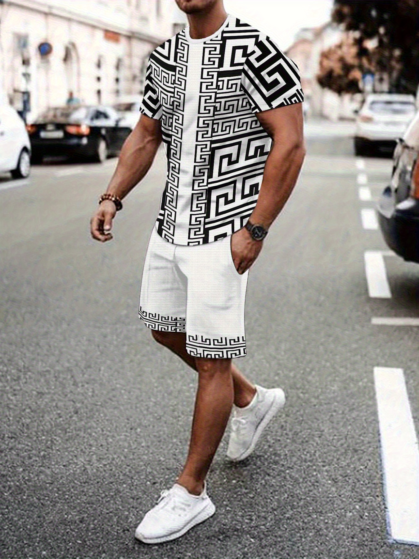 New Plus Size Men's T-shirt An - Street Fashion Style 评论和价格