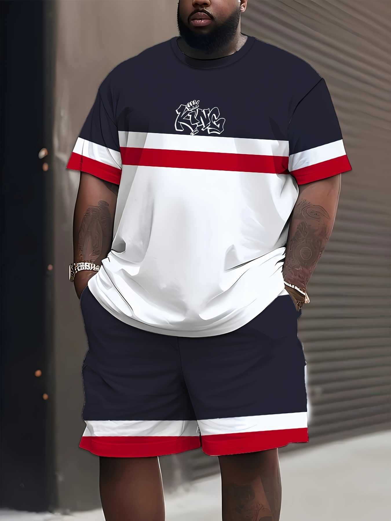 New Plus Size Men's T-shirt An - Street Fashion Style 评论和价格