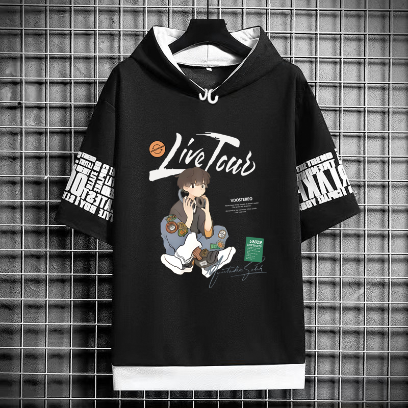 Men's High Quality Short Sleev - Graphic Hoodie Streetwear 评论和价格