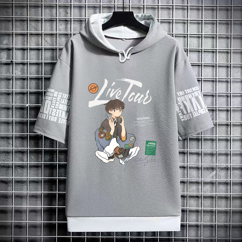 Men's High Quality Short Sleev - Graphic Hoodie Streetwear 评论和价格
