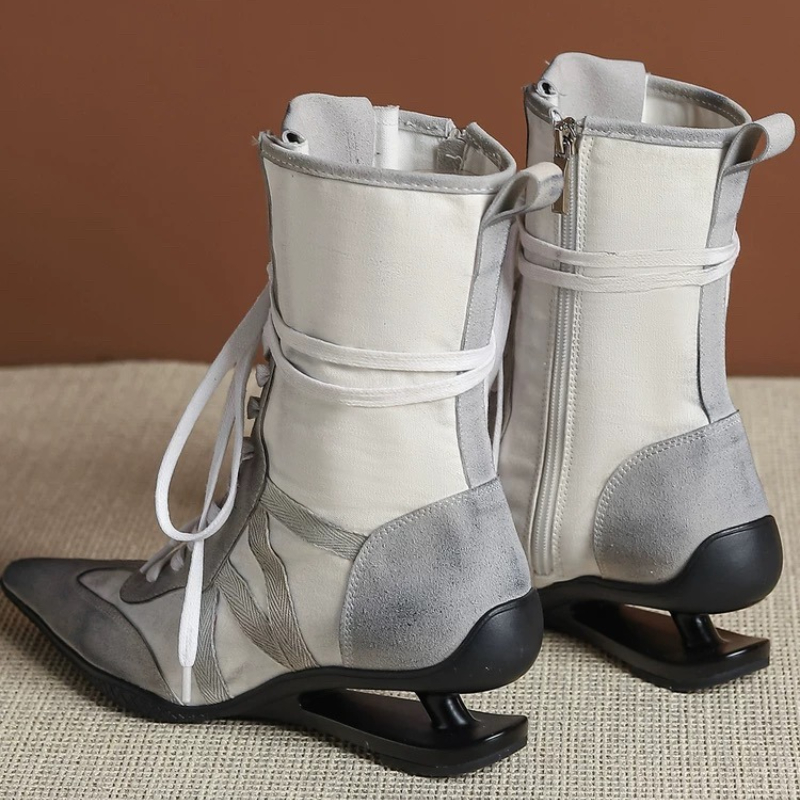 Pointed Toe Cross-tied Designe - Street Fashion Female 评论和价格