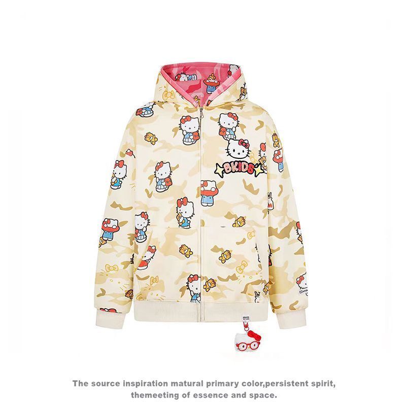 Ins New Hello Kitty Bapes Camo - Street Fashion Jacket 评论和价格