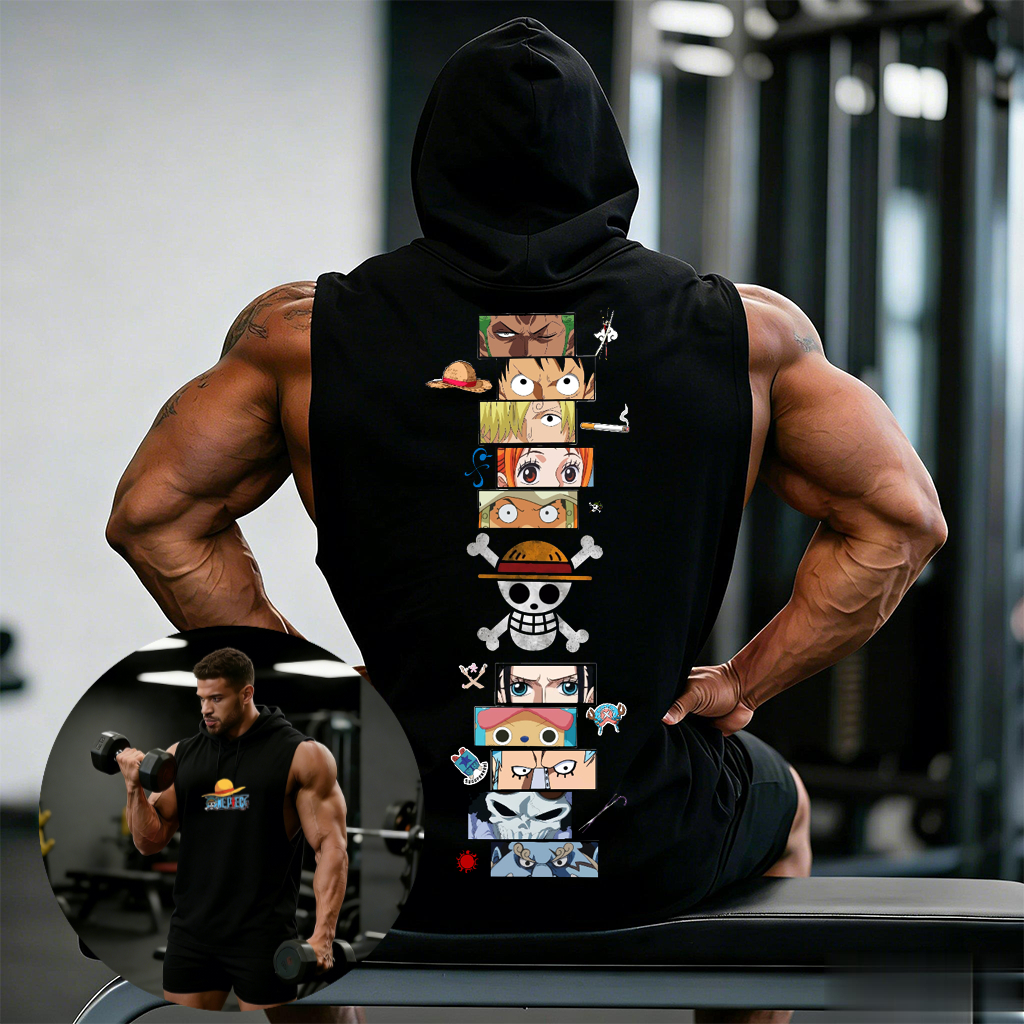One Piece Anime Hoodie Sleevel - Graphic Hoodie Streetwear 评论和价格