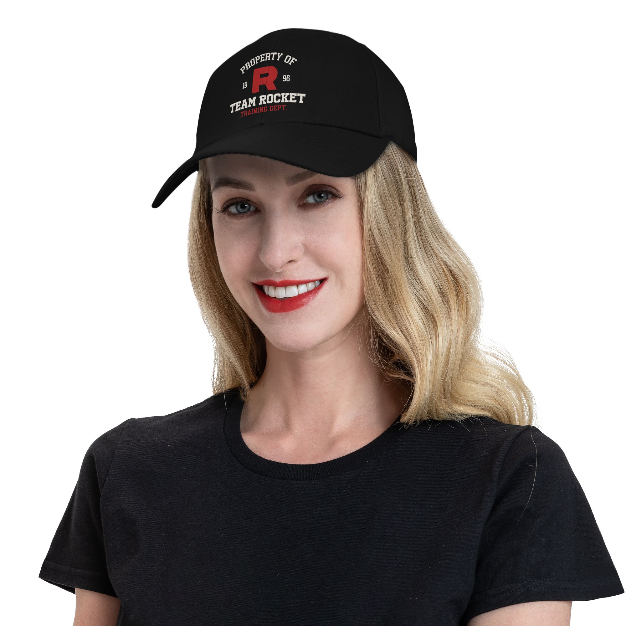 team rocket logo letter R POKE - Baseball Cap Fitted 评论和价格