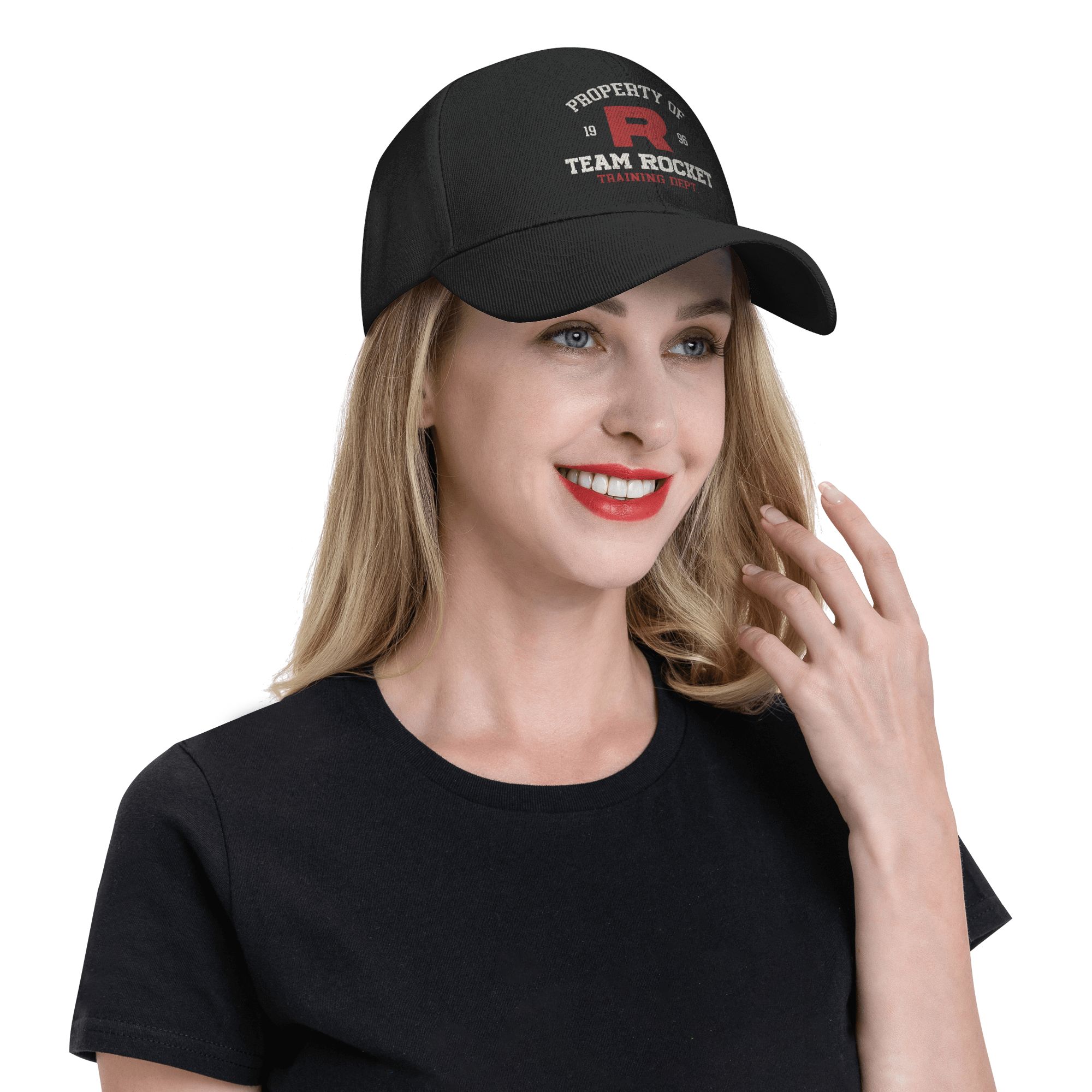 team rocket logo letter R POKE - Baseball Cap Fitted 评论和价格