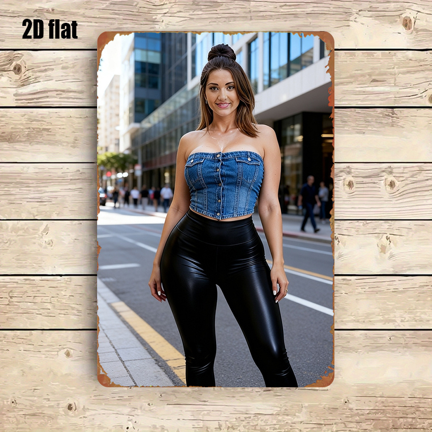 HD Metal Wall Art Poster Hot S - Street Fashion Pose 评论和价格