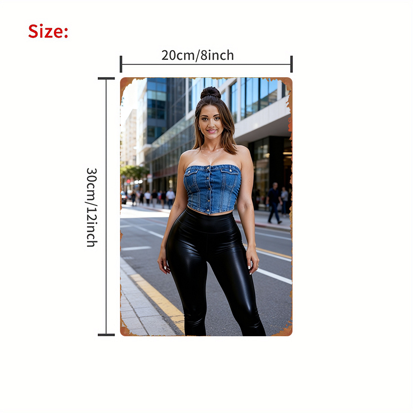 HD Metal Wall Art Poster Hot S - Street Fashion Pose 评论和价格