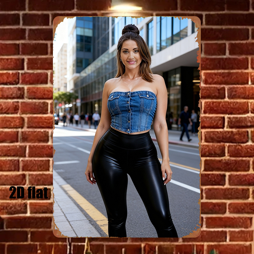 HD Metal Wall Art Poster Hot S - Street Fashion Pose 评论和价格