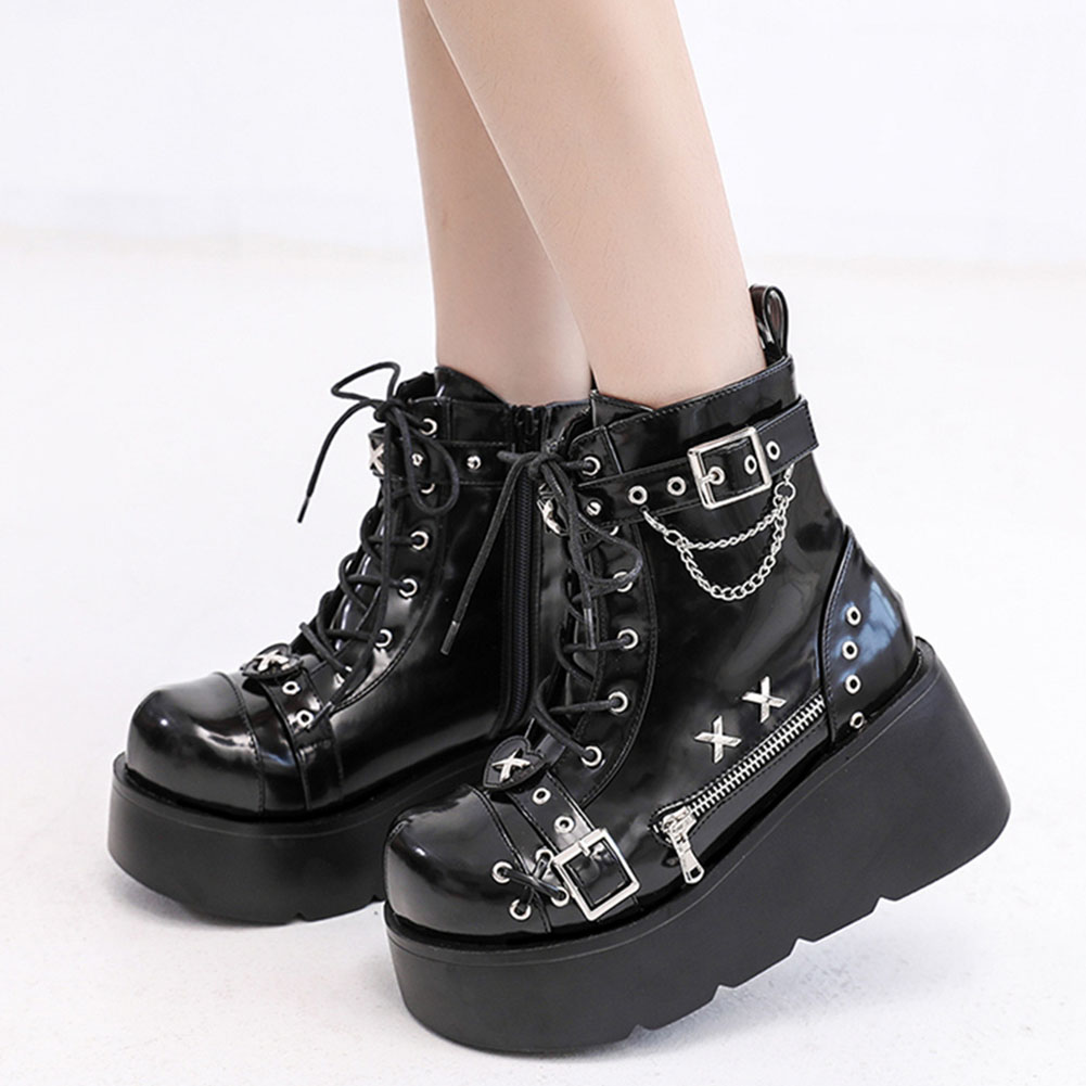 Brand New Ladies Goth Platform - Street Fashion Female 评论和价格