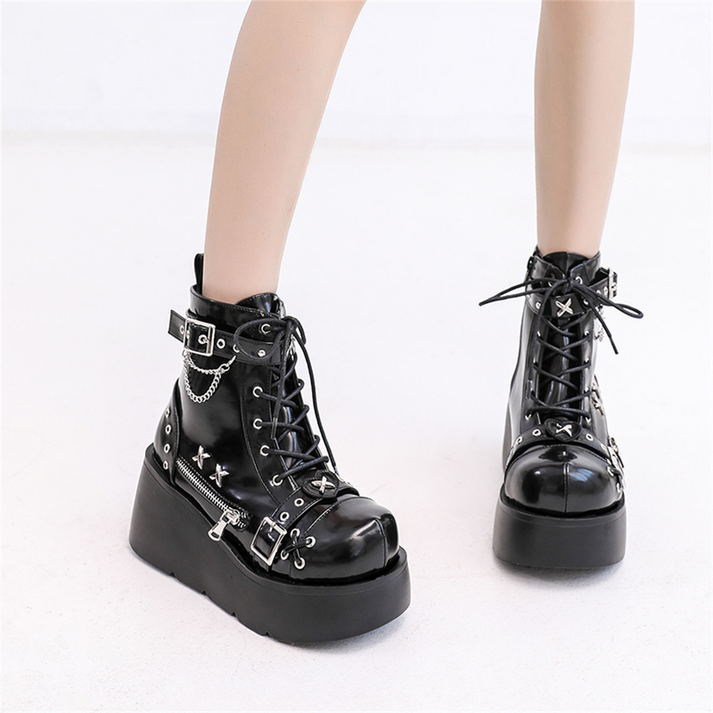 Brand New Ladies Goth Platform - Street Fashion Female 评论和价格