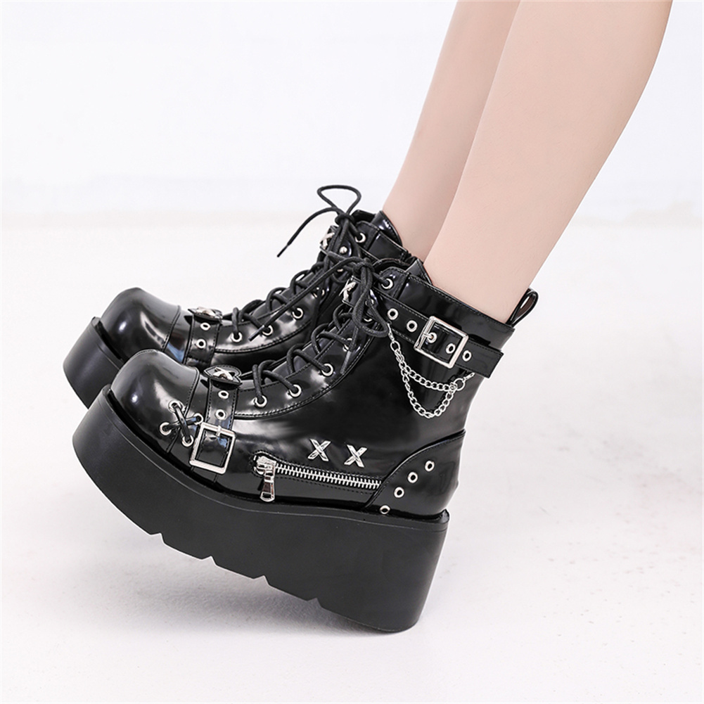Brand New Ladies Goth Platform - Street Fashion Female 评论和价格