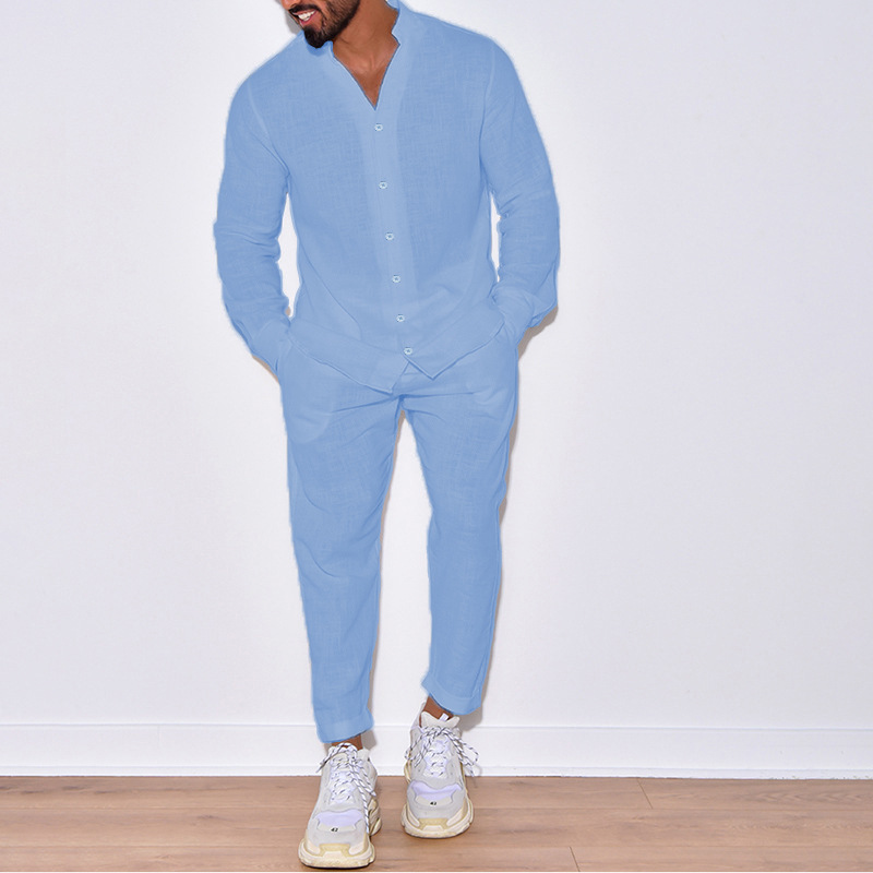 Men's casual cotton two-piece  - Street Fashion Week 评论和价格