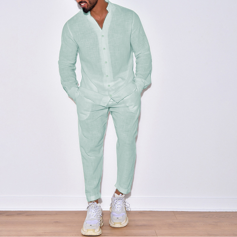 Men's casual cotton two-piece  - Street Fashion Week 评论和价格